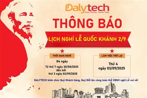 THÔNG BÁO LỊCH NGHỈ LỄ QUỐC KHÁNH 2/9/2025